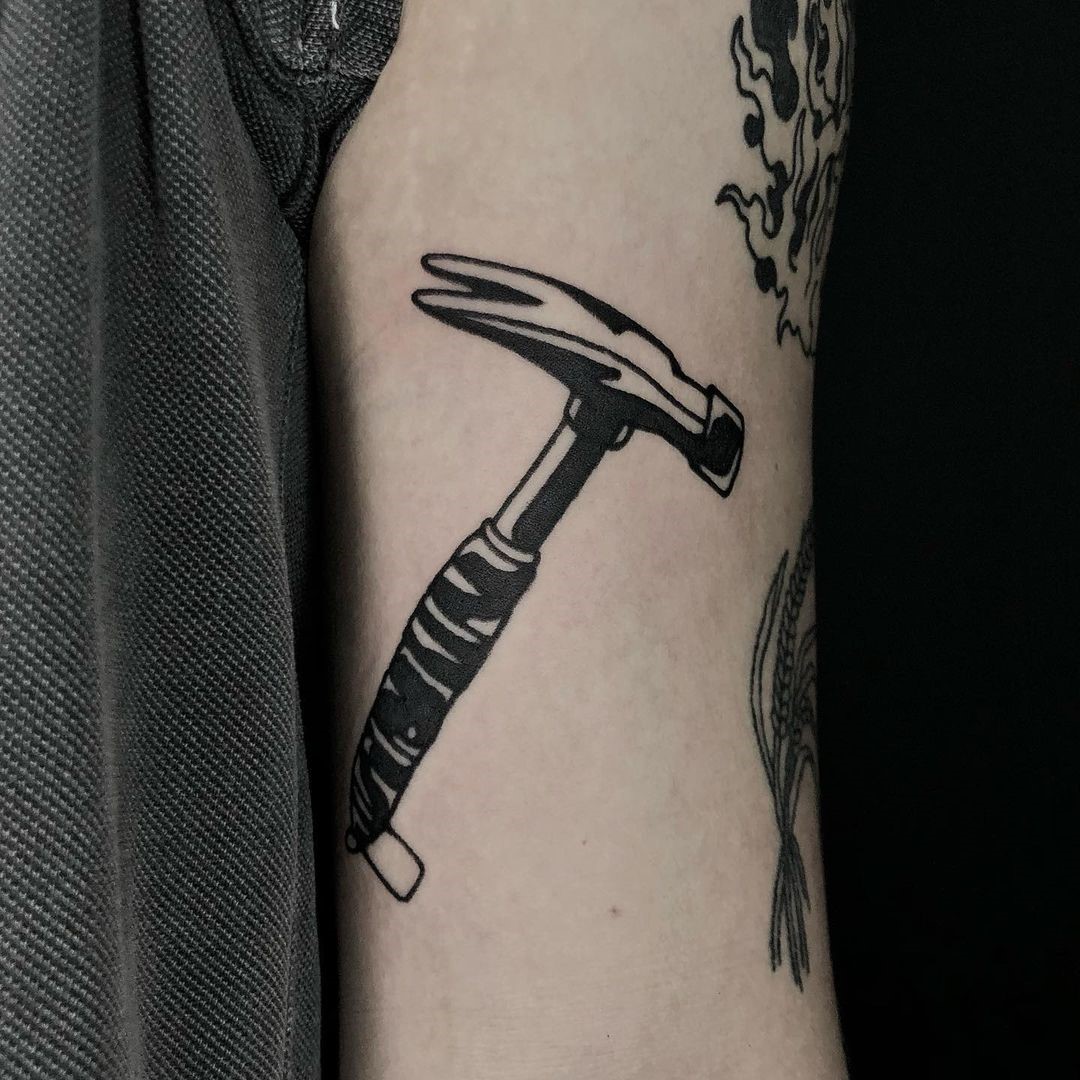 Black Ink Hammers Tattoo