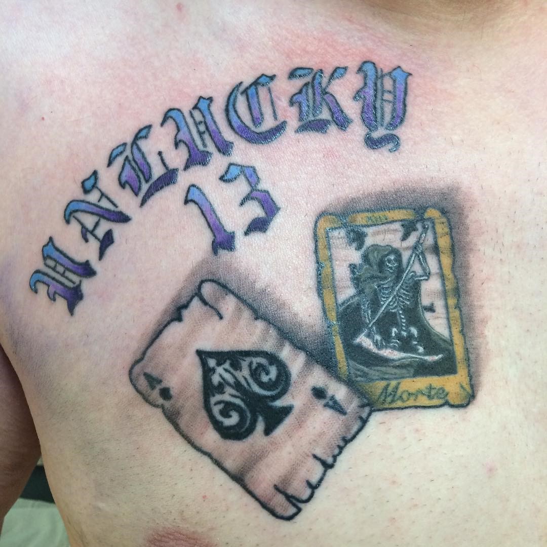 Chest Numbers Ace Tattoo