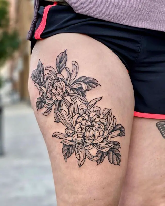 Chrysanthemum Tattoos 1