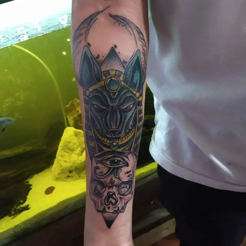 Forearm Anubis Tattoo