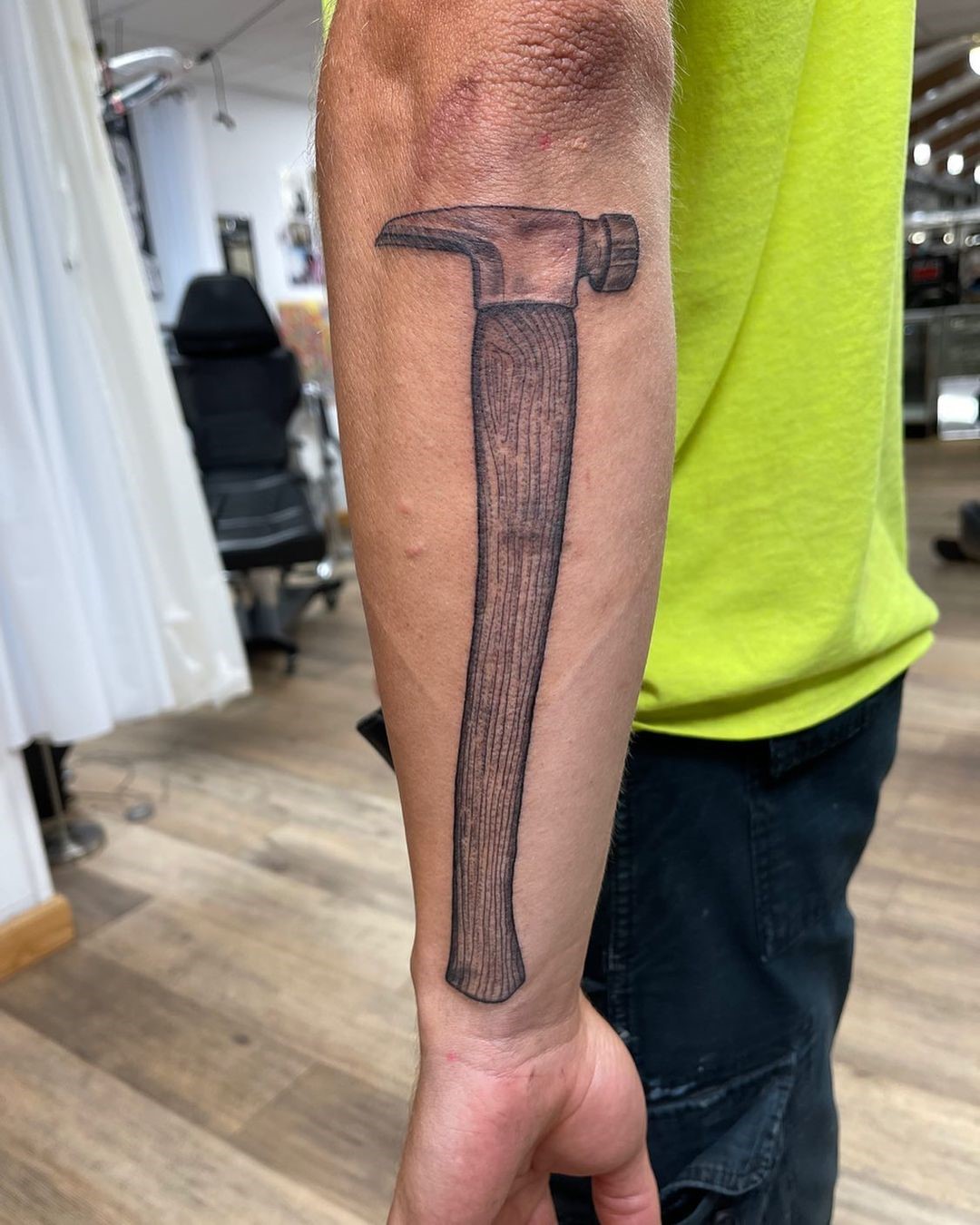 Forearm Hammer Tattoo 