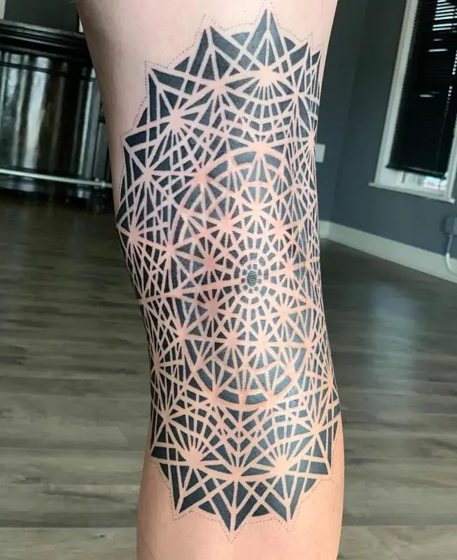 Geometric Knee Tattoo 2
