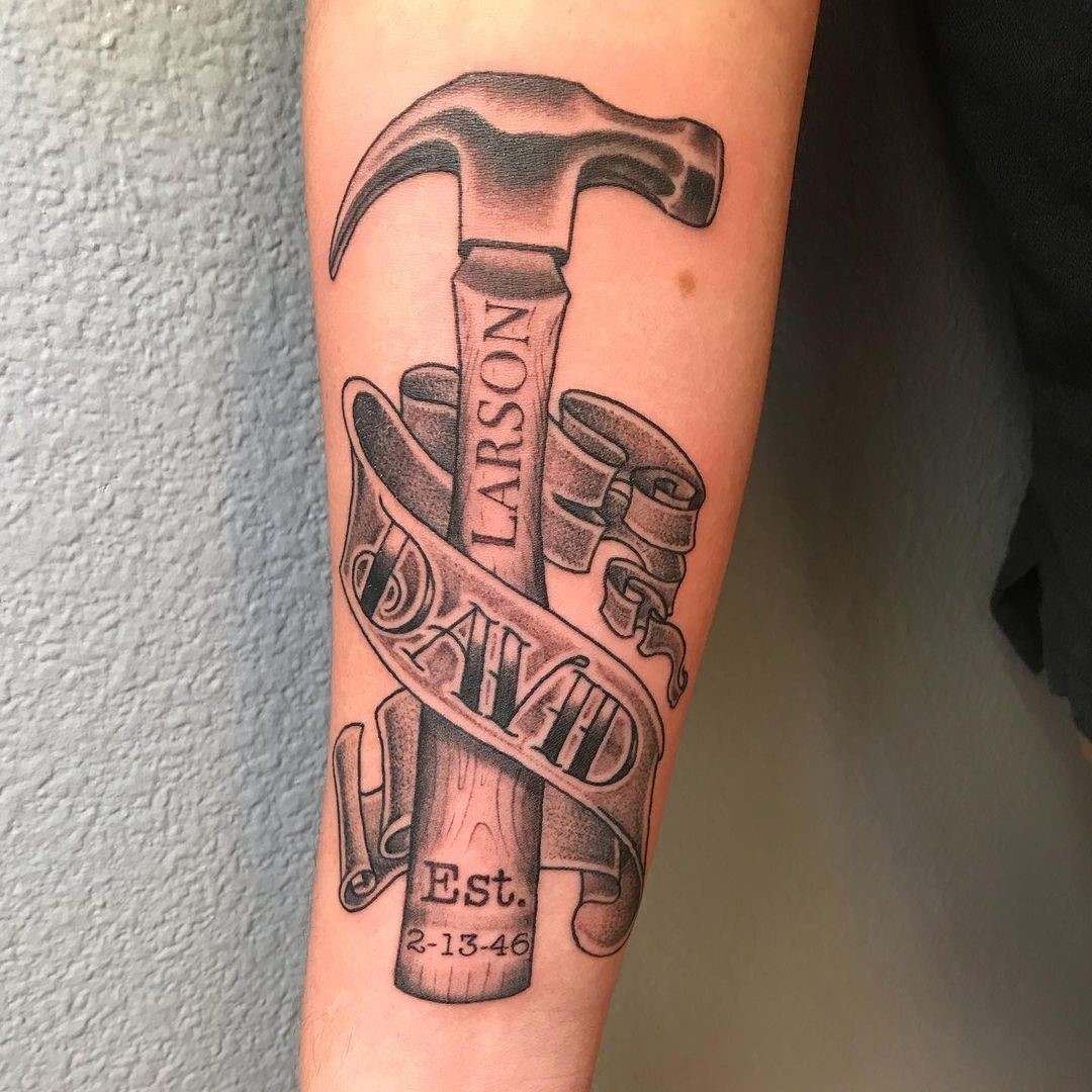 Hammer Dedicated & Inspired Tattoo 