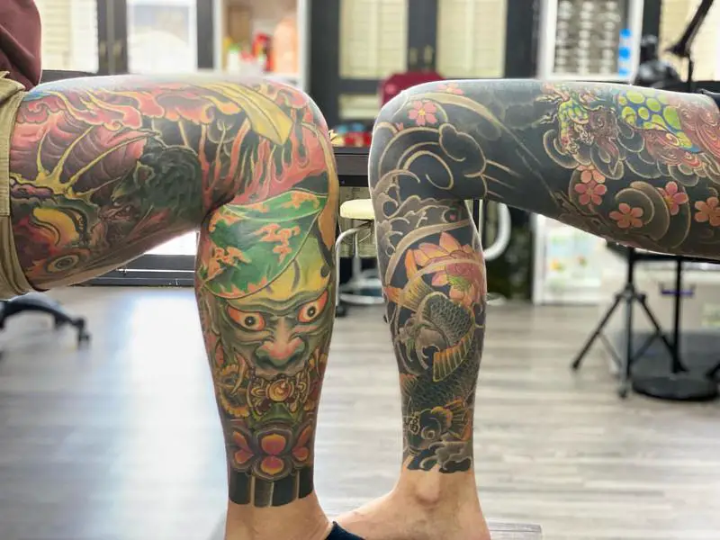 Japanese Knee Tattoo 1
