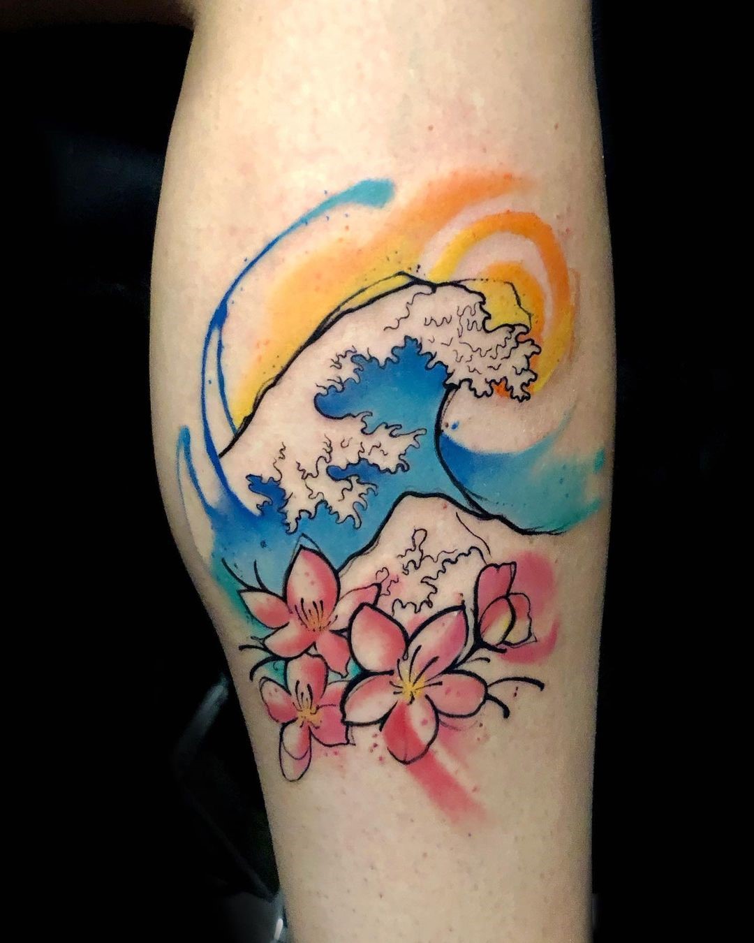 Japanese Wave Artsy Tattoo 