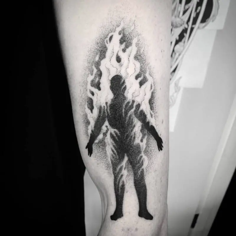 Man on Fire Tattoo 2