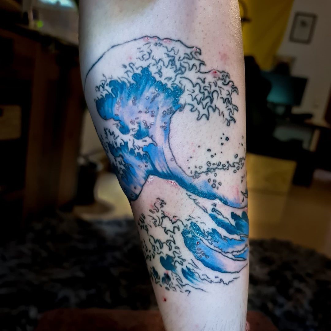 Ocean Wave Tattoo Print 