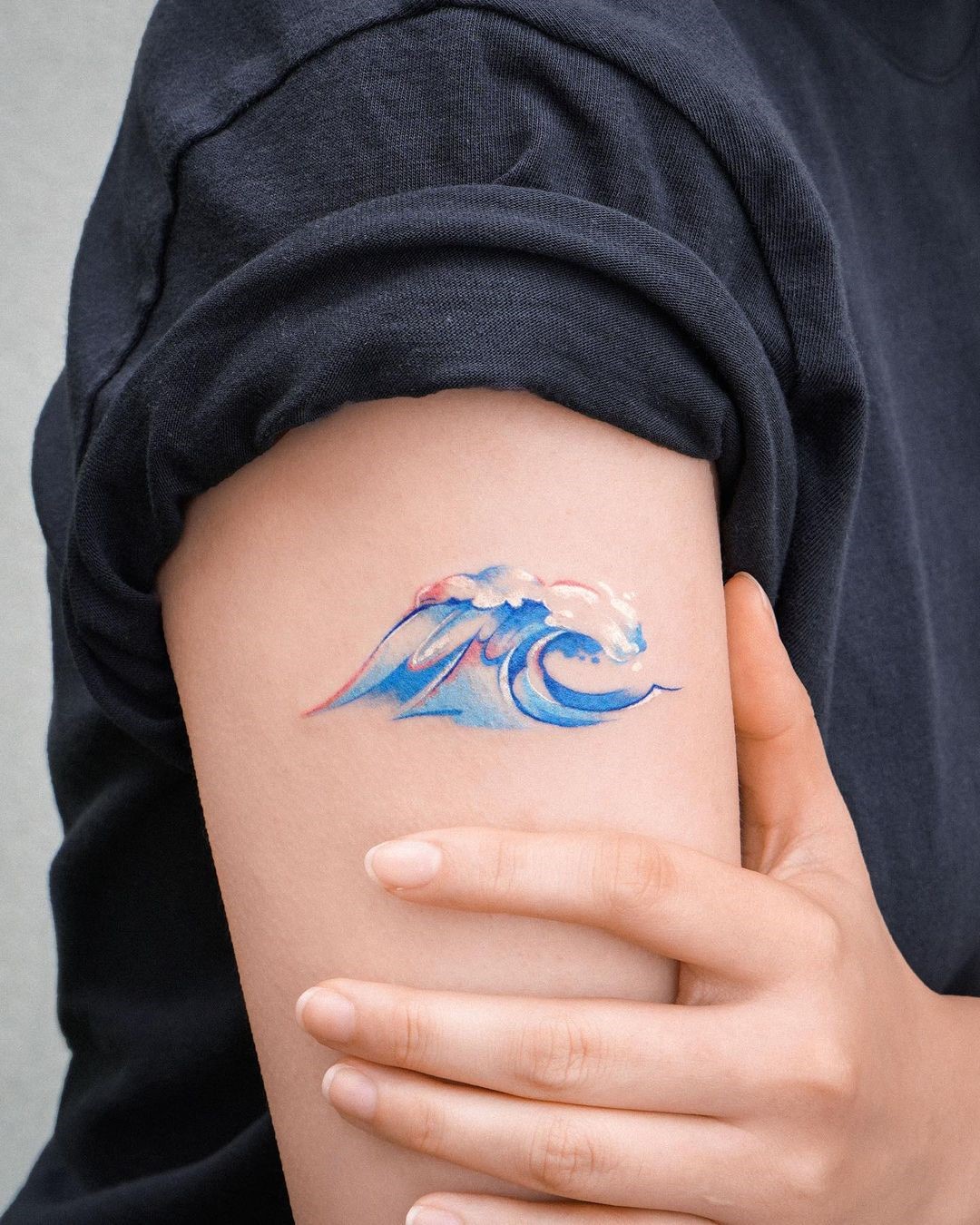 Shoulder Wave Tattoo 