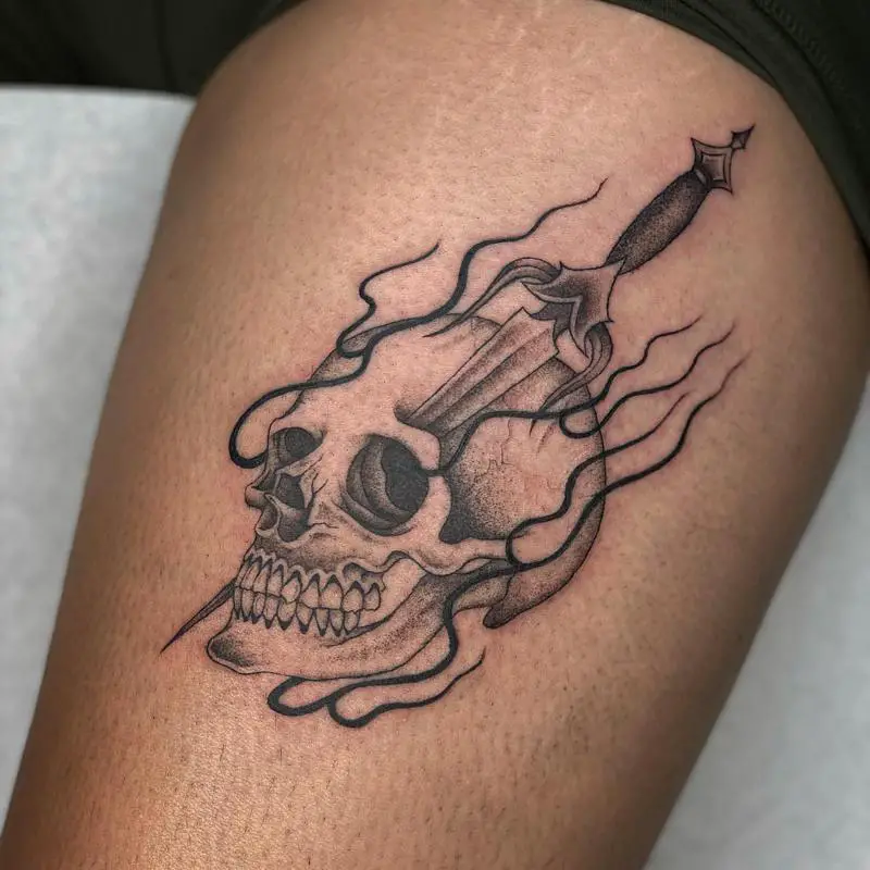 Skull Flame Tattoo 2
