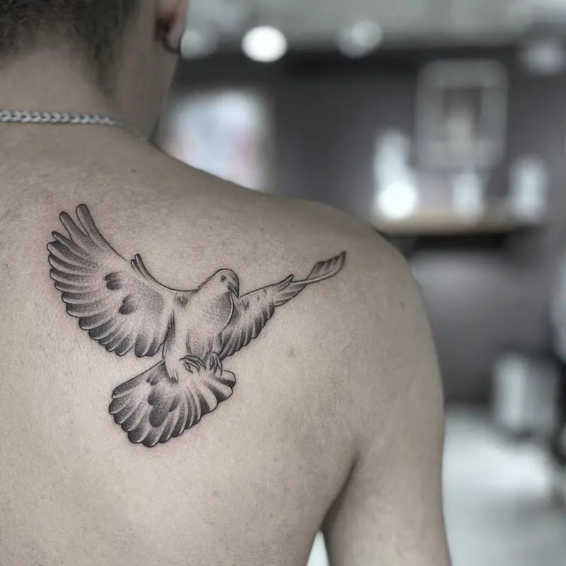 The Descending Dove Tattoo Design 5