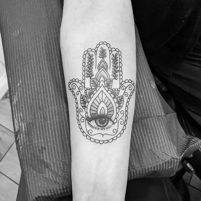 Traditional Hamsa Tattoo 1
