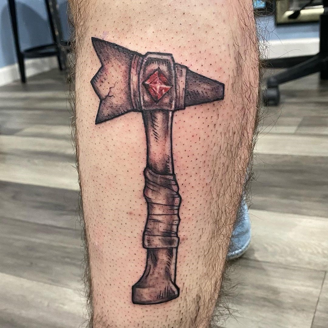 Viking Hammer Tattoo Idea 