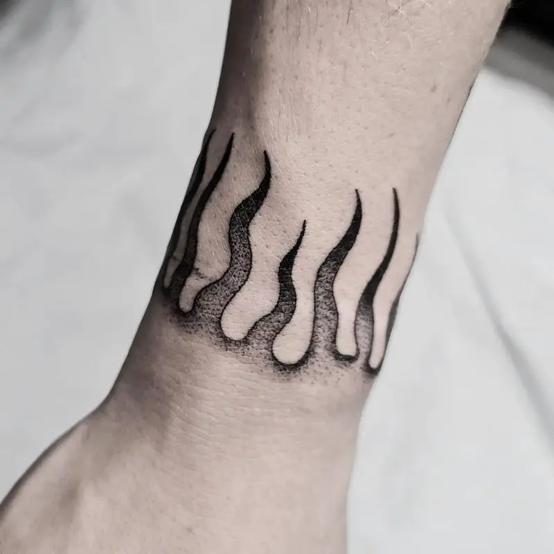Wrist Flame Tattoo 1