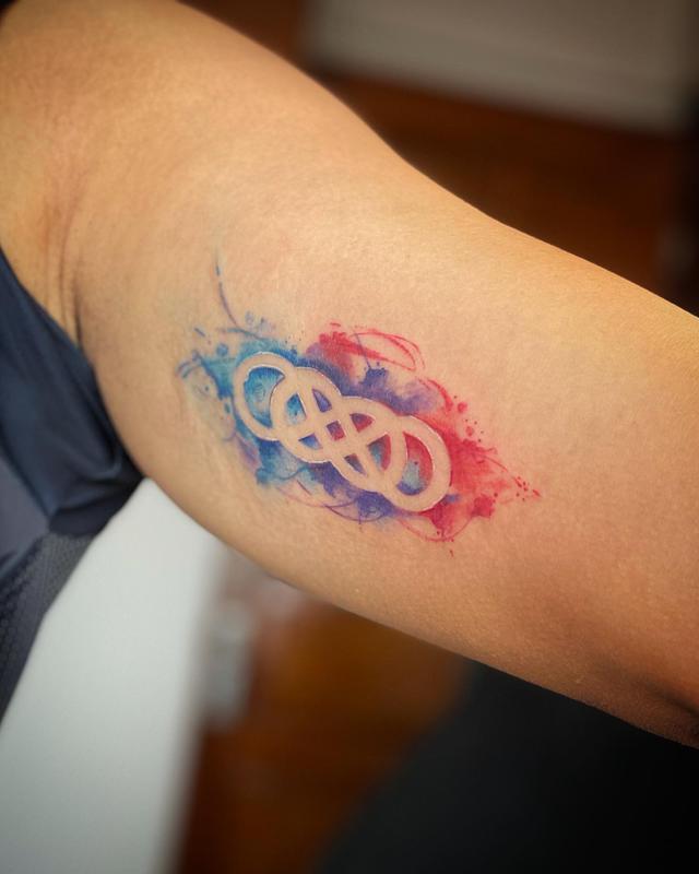 Colored Infinity Symbol Tattoos 2
