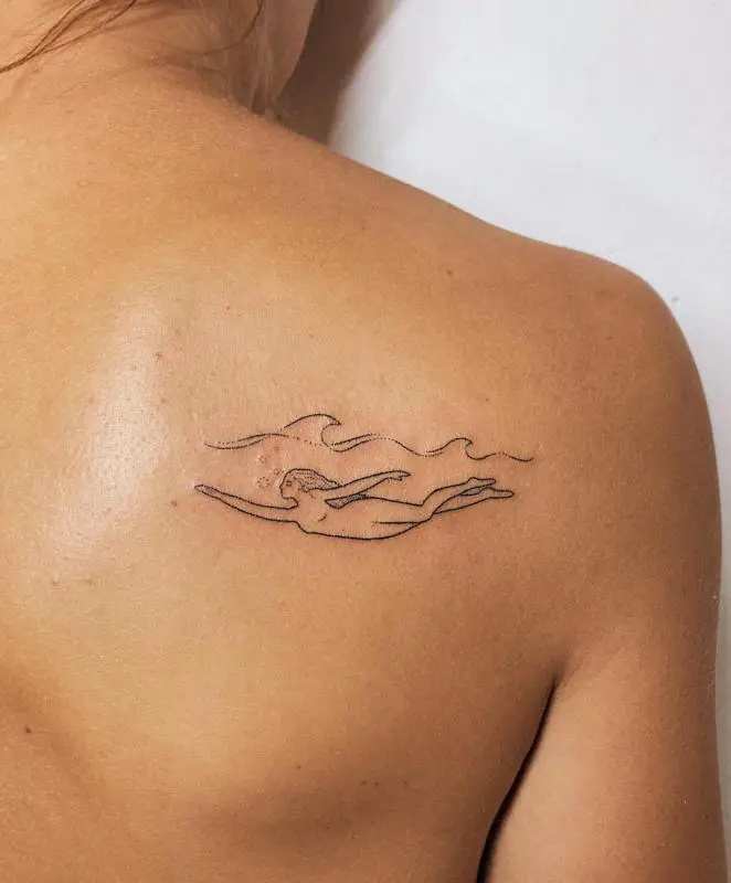 Minimalist Ocean Tattoo 2