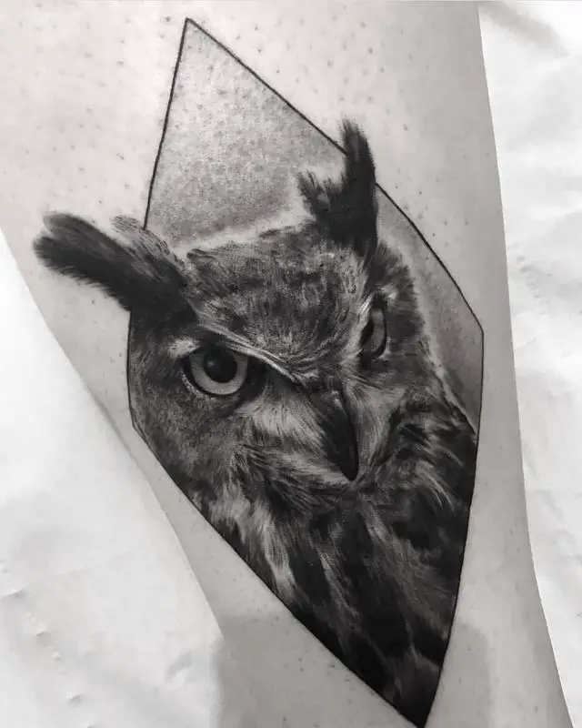 Realism Owl Tattoo 1