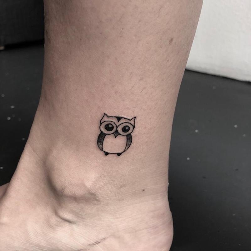 Small Owl Tattoo 5