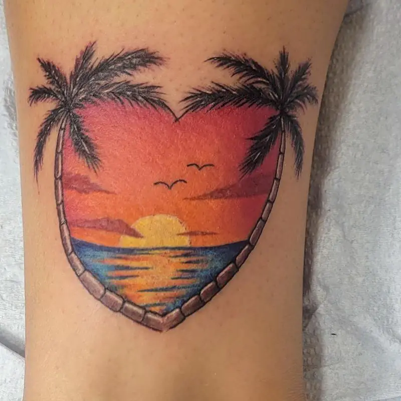 Sun And Ocean Tattoo 2