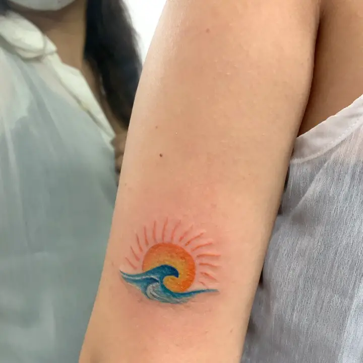 Sun And Ocean Tattoo 4