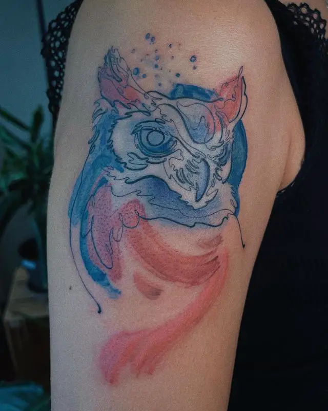Watercolor Owl 2