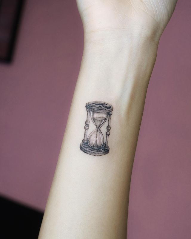 Simple Hourglass Tattoo 2