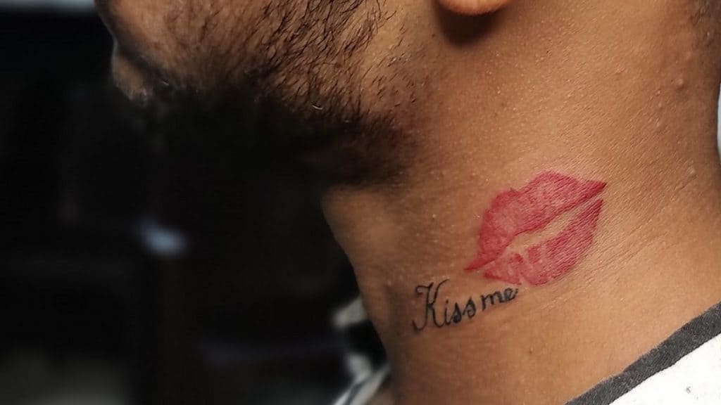 What Does a Tattoo of Lips on Someone's Neck Mean? Saved Tattoo
